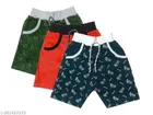 Shorts for Boys (Multicolor, 3-4 Years) (Pack of 3)