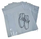 Non-Woven Printed Shoe Pouch (Silver, Pack of 12)