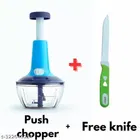 Manual Vegetable Chopper with Kitchen Knife 
