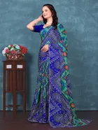Georgette Printed Saree for Women 