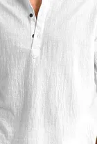 Full Sleeves Solid Short Kurta for Men 