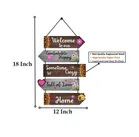 KC Arts Floral Decorative Welcome To Our Home Wall Hanging 12x18inch