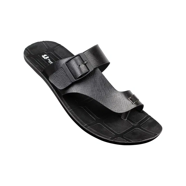Flip Flops for Men (Grey & Black, 8)