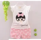 Hosiery Printed Clothing Set for Girls 