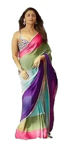 Georgette Printed Saree for Women (Multicolor, 6.3 m)