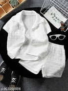 Cotton Shirt and Short Set for Boys 