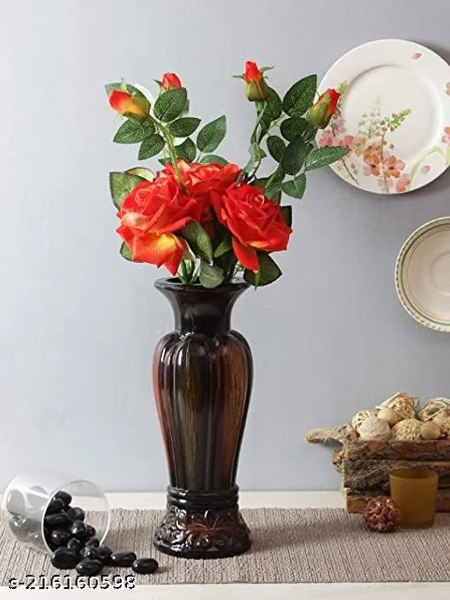 Plastic Artificial Flower (Multicolor, Pack of 2)