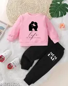 Hosiery Cotton Full Sleeves T-Shirt with Pant Clothing Set for Kids 