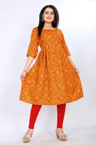 A-Line Crepe Kurti for Women 