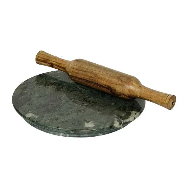 Marble Roti Maker Chakla Belan (Pack of 2, Green) (RF-007)