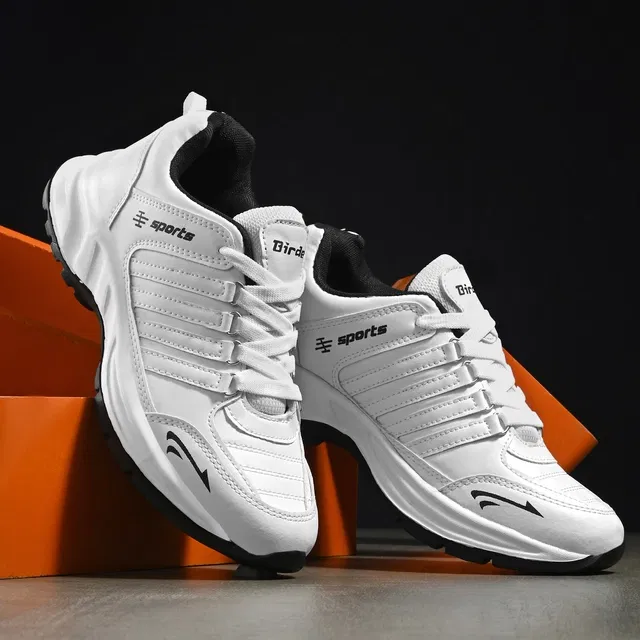 Sports Shoes for Men (White, 8)