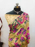 Kanooda Prints Georgette Women Saree With Un-stitched Blouse 
