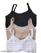 Cotton Solid Bras for Women, Assorted, Pack of 3 