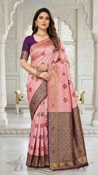 Banarasi Woven Silk Blend Saree for Women 