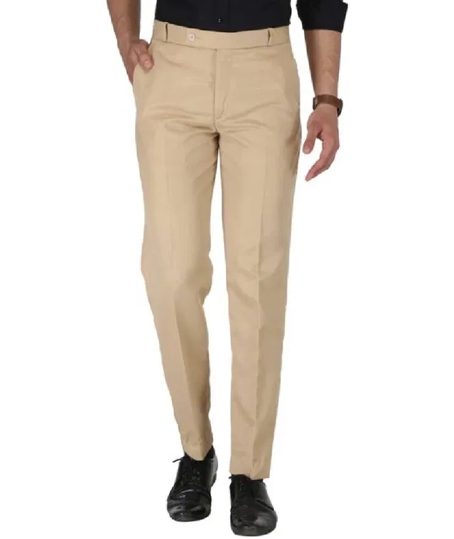 Cotton Trouser for Men (Beige, 38)