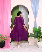 Net Gowns for Women,  Purple  