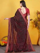 Bollywood Red Lycra Saree for Women