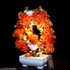 Artificial Bonsai Plant with Sparrow & Light 