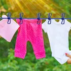 Multicolor Cloth Rope for Cloth Drying Rope with Hooks Rope for Drying Clothes Hanging Rope with 12 Clips