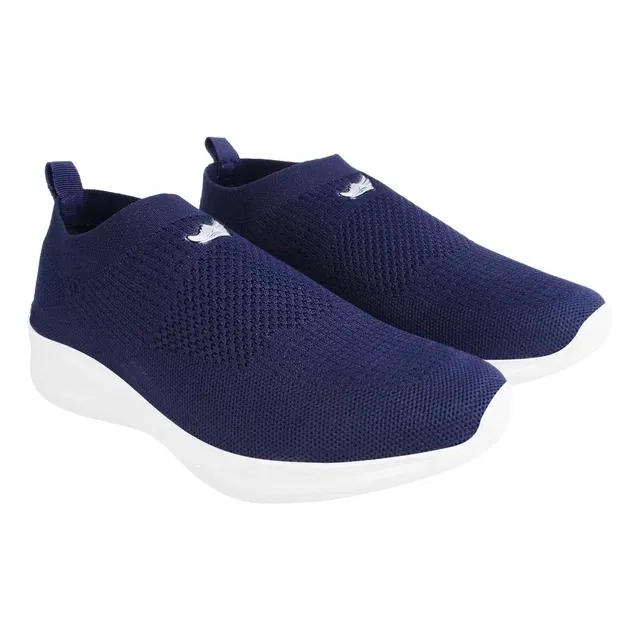 Blacktown Casual Shoes for Men (Navy Blue & White, 8)
