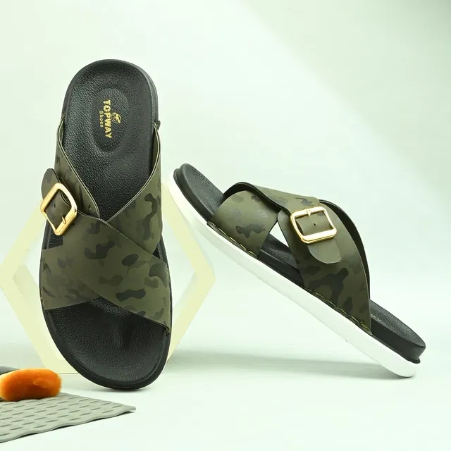 Flipflops for Men (Green, 8)