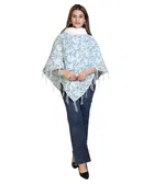 Woolen Self-Design Ponchos for Women 