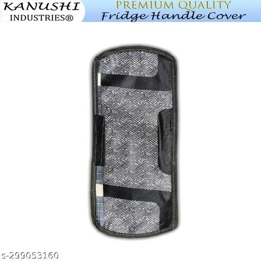 KANUSHI Industries® Multi-Purpose Refrigerator / Fridge Handle Cover / Fridge Handle / Microwave Handle Cover set (FRI-1-HANDLE-BLACK-BOX)