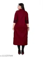 Solid Cotton Blend Kurti for Women 