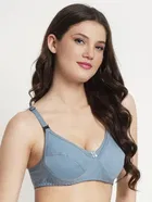 Cotton Blend Solid Non Padded Feeding Bras for Women 