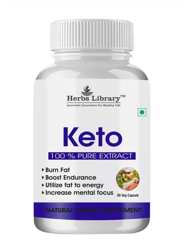 Herbs Library Keto Nutrition Fat Burner Capsules (Pack of 60)