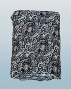 Crepe Printed Unstitched Kurta Fabric for Women (Black, 5 m)