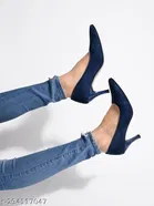 Solid Suede Pumps for Women 
