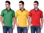 Polo Solid T-shirts for Men, Pack of 3 
