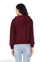 Fleece Solid Jackets for Women 