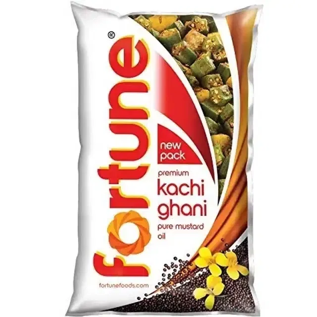 फार्च्यून कच्ची घनी मस्टर्ड ऑइल 1 L (पाउच)