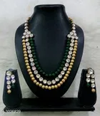 Trendy Kudan & Alloy Women'S Jewellery Set, Green