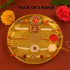 Shubh Bandhan – Traditional Chandan Akshat Assorted Rakhi Pack of 5