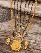 Combo of 4 Pcs Mangalsutras with Earrings Set for Women 