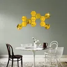 Acrylic Hexagon Shaped Wall Mirror Stickers 