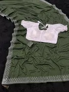 Crepe Solid Saree for Women 