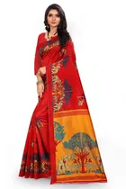 Art Silk Kalamkari Saree for Women 