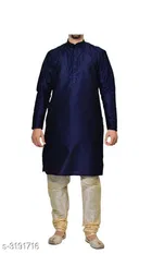 Banarasi Dupion Silk Solid Kurta with Pyjama for Men 