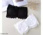 Net Solid Bras for Women, Black & White, Pack of 2 