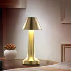 Metal LED Touch Sensor Rechargeable Desk Lamp (Gold)