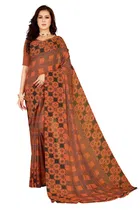 Georgette Printed Saree for Women 
