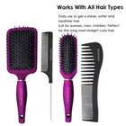 Majestique Hair Brush Set-Paddle Brush Detangler, Styling Brush, Tail Comb Women & Men 