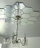 Acrylic Hexagon Shaped Wall Mirror Stickers 