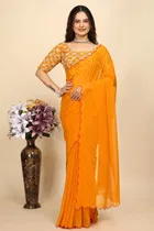 Georgette Woven Design Saree for Women 