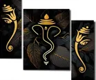 Akarts ganpati painting set of 3 12x18in