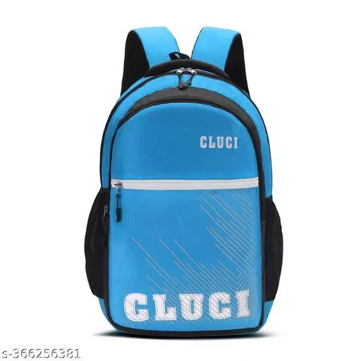 Polyester Backpack Bag, Blue